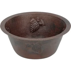 Premier Copper Products 16" Copper Bar/Prep Sink, Oil Rubbed Bronze, BR16GDB2