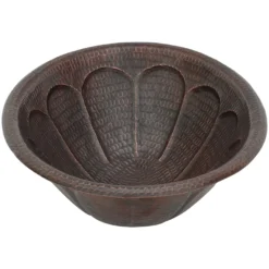 Premier Copper Products 19" Oval Copper Bathroom Sink, Oil Rubbed Bronze, LO19RSBDB