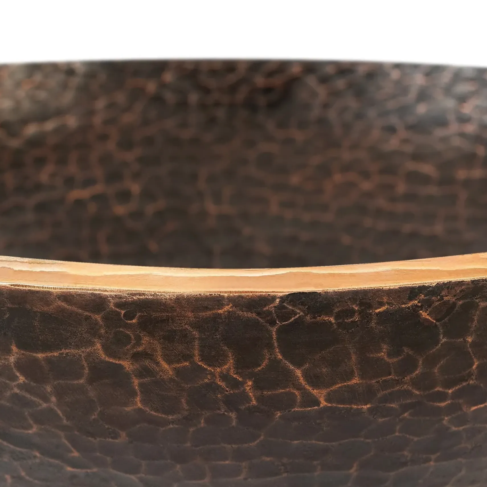 Premier Copper Products 16" Round Hand Forged Old World Copper Vessel Bathroom Sink, Matching Drain and Accessories, Oil Rubbed Bronze, BSP5_PV16RDB-P
