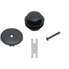 Premier Copper Products Tub Drain Trim and Single-Hole Overflow Cover for Bath Tubs - Matte Black, Brass, D-301BLK