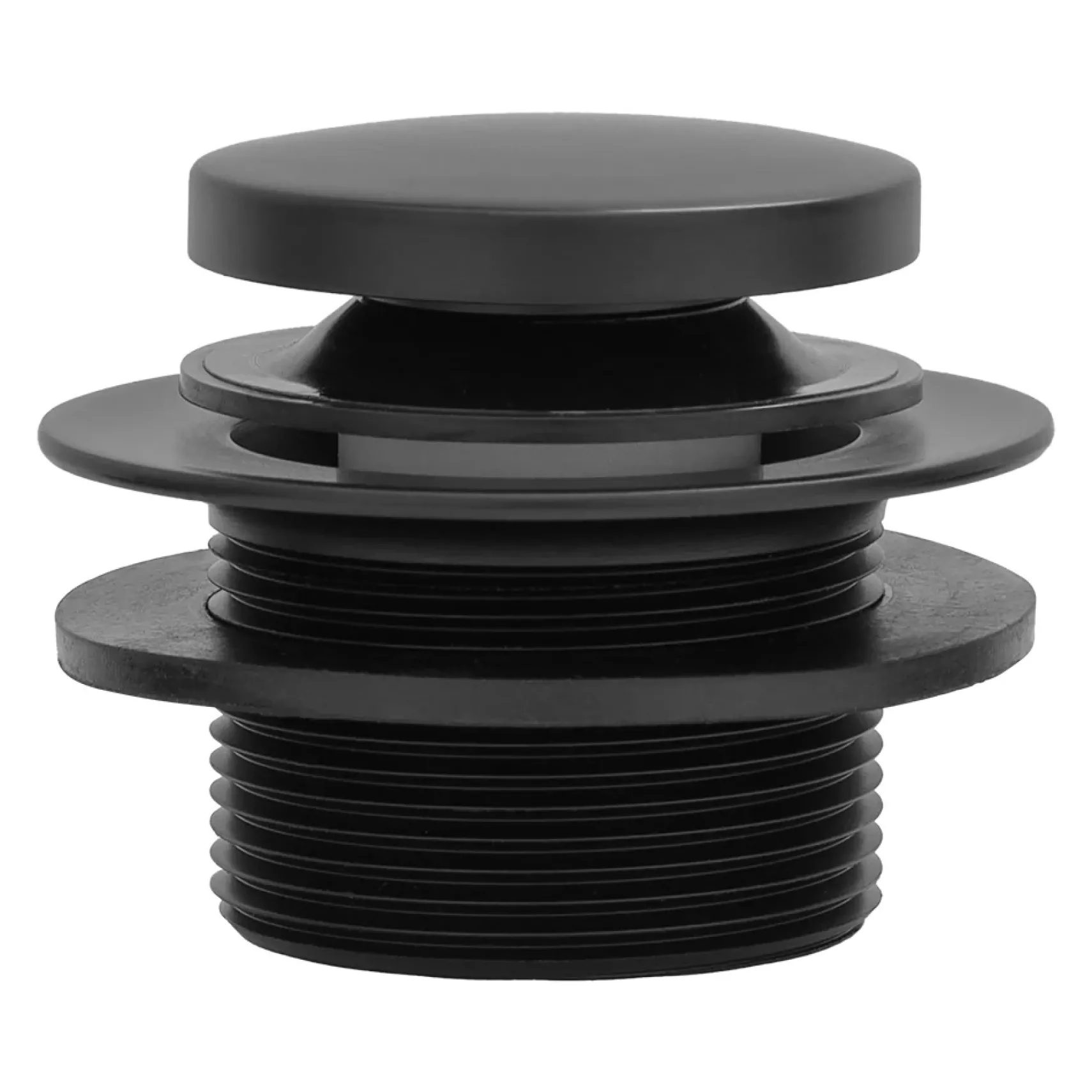 Premier Copper Products Tub Drain Trim and Single-Hole Overflow Cover for Bath Tubs - Matte Black, Brass, D-301BLK