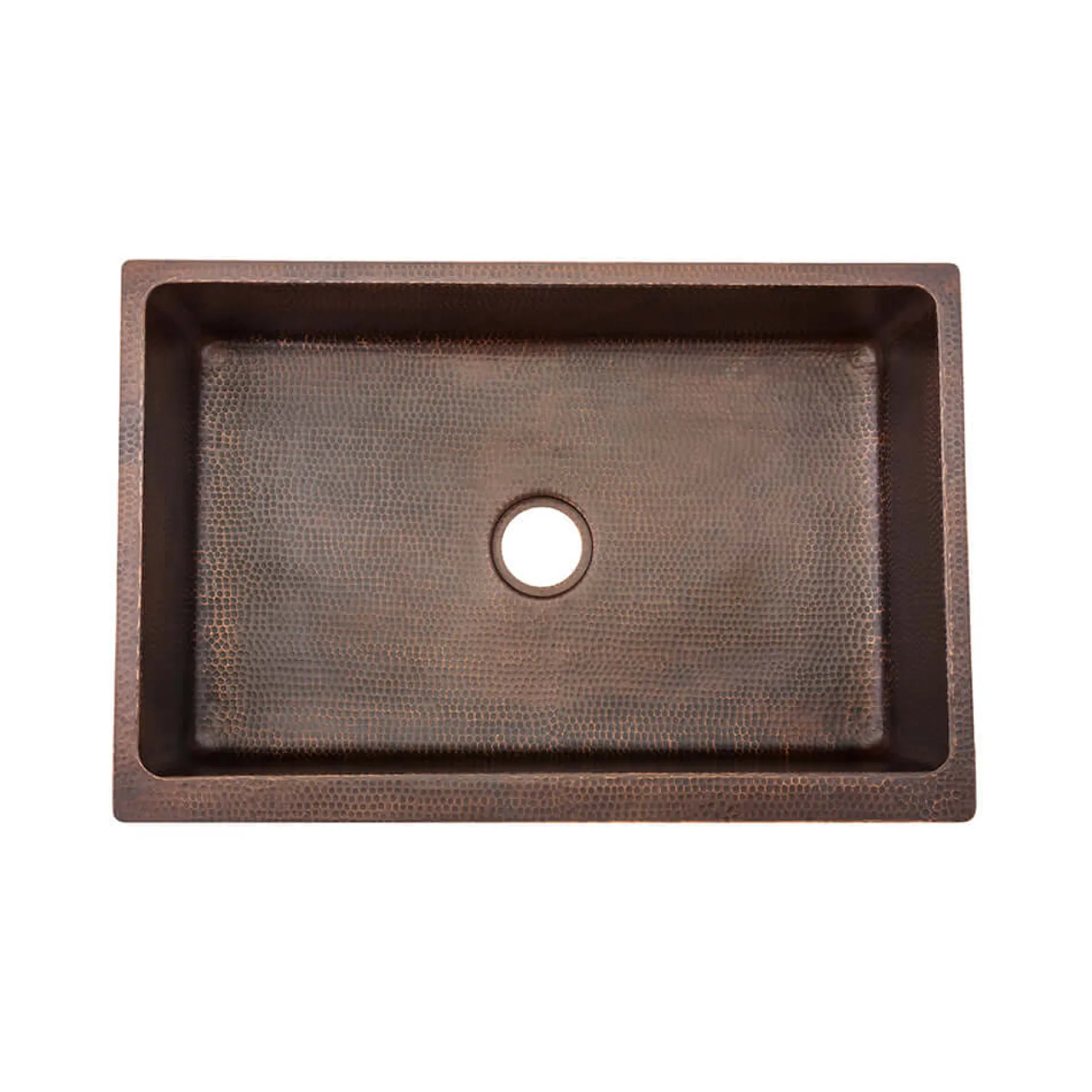Premier Copper Products 33" Copper Farmhouse Sink, Oil Rubbed Bronze, KASDB33229F