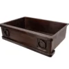 Premier Copper Products 33" Copper Farmhouse Sink, Oil Rubbed Bronze, KASDB33229R