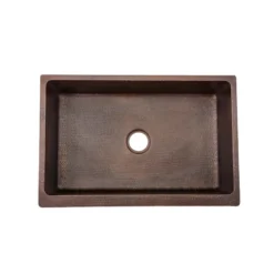 Premier Copper Products 30" Copper Farmhouse Sink, Oil Rubbed Bronze, KASDB30229BS