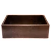 Premier Copper Products 30" Copper Farmhouse Sink, Oil Rubbed Bronze, KASDB30229
