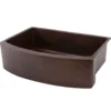 Premier Copper Products 30" Copper Farmhouse Sink, Oil Rubbed Bronze, KASRDB30249