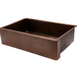 Premier Copper Products 35" Copper Farmhouse Sink, Oil Rubbed Bronze, KASDB35229