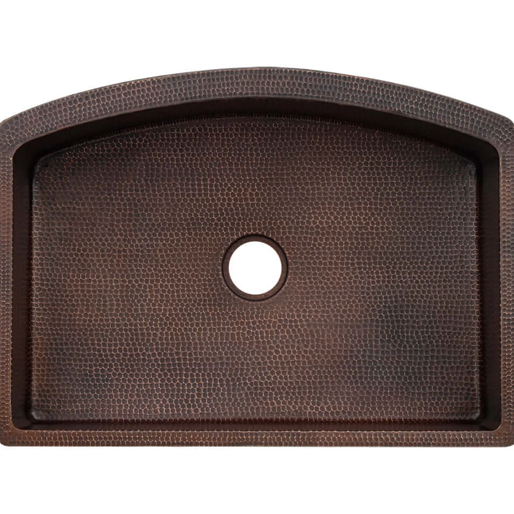 Premier Copper Products 33" Hammered Copper Farmhouse Sink, Glazed Black, 14 Gauge, KASRBLK33249