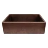 Premier Copper Products 33" Terra Firma Copper Farmhouse Sink, Dark Brown, 10 Gauge, TFKASDB332210