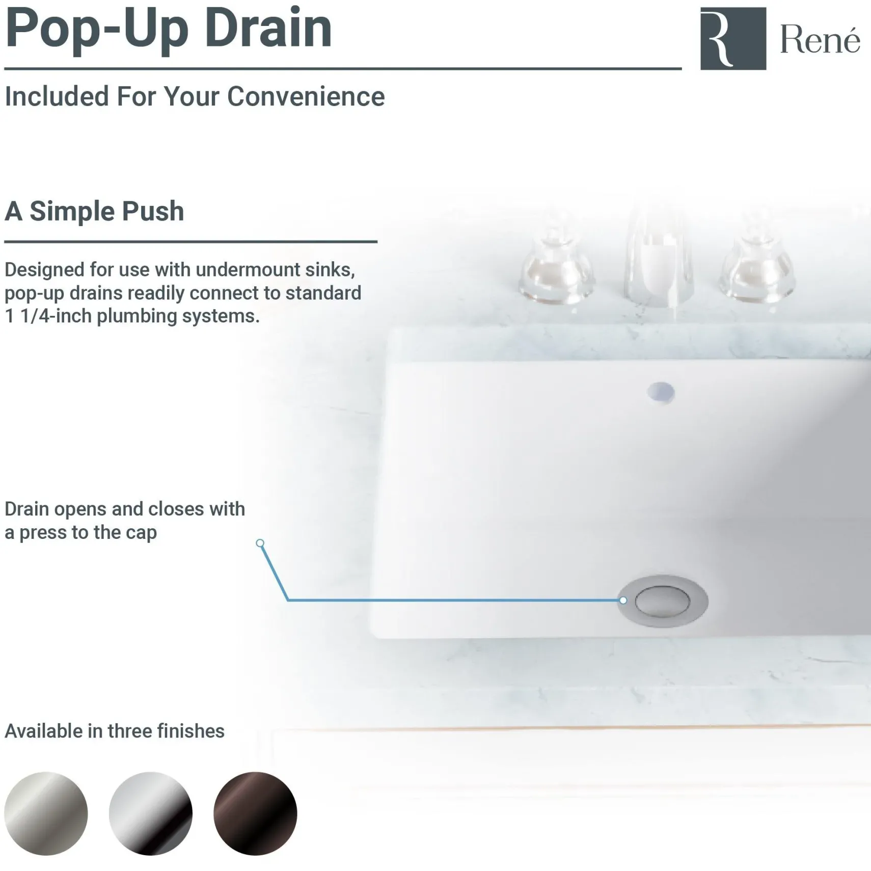 Rene 22" Oval Porcelain Bathroom Sink, Biscuit, R2-1005-B-PUD-C