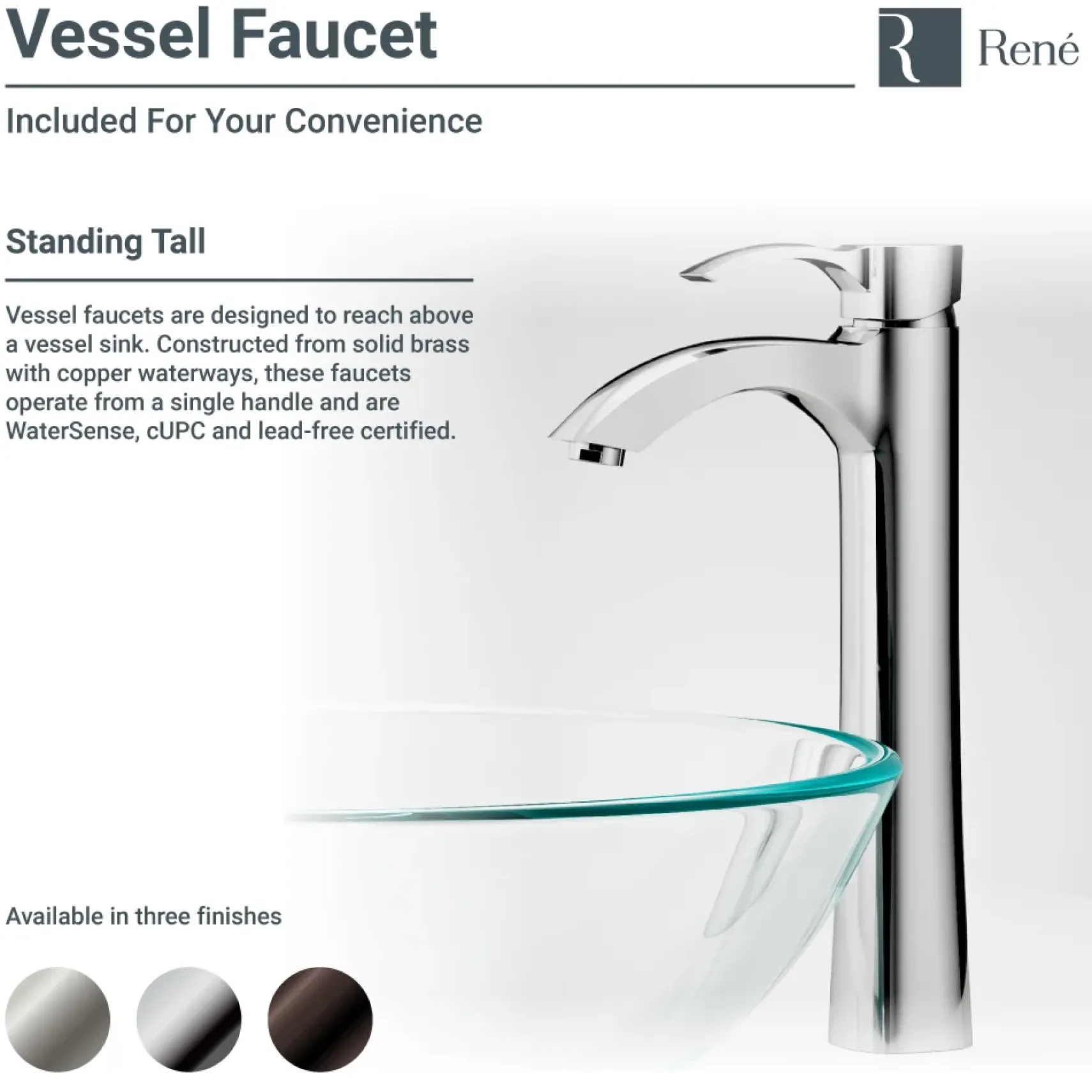 Rene 17" Round Glass Bathroom Sink, Beach Sand, with Faucet, R5-5025-R9-7006-ABR