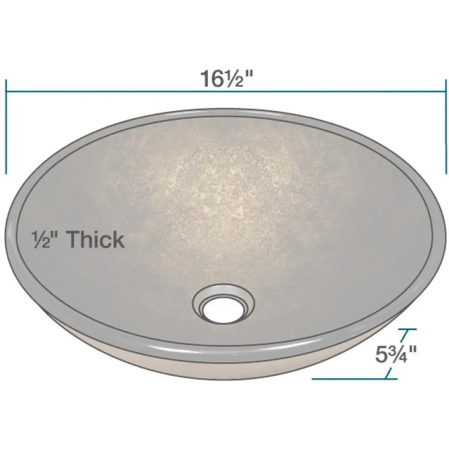 Rene 17" Round Glass Bathroom Sink, Regal Bronze and Earth Tones, with Faucet, R5-5035-WF-ABR