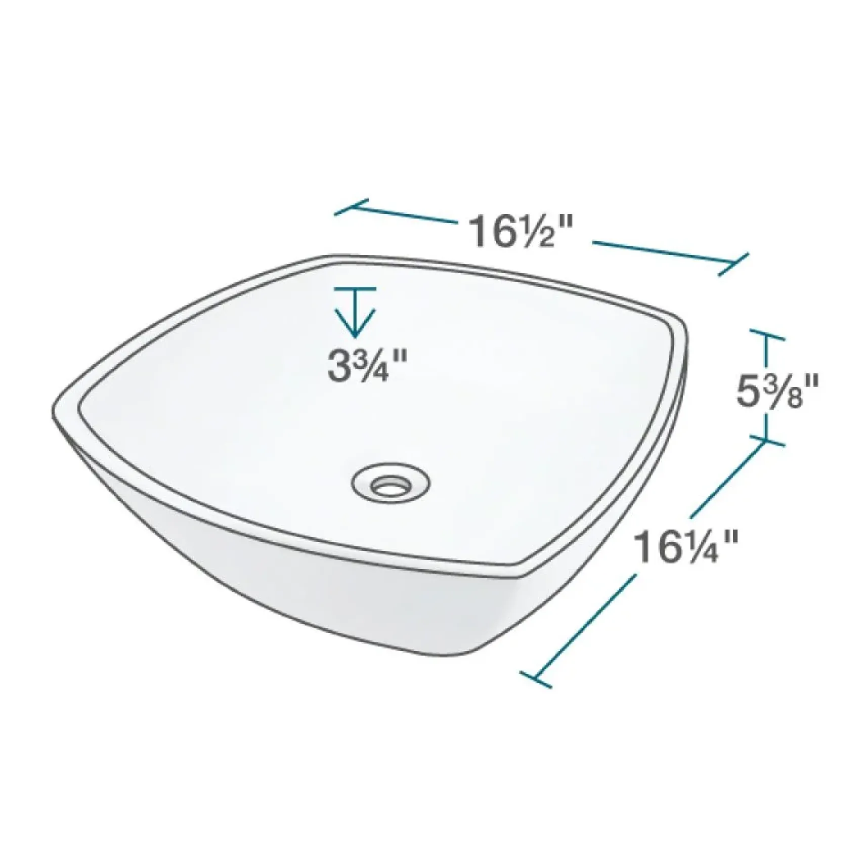 Rene 17" Round Porcelain Bathroom Sink, White, with Faucet, R2-5011-W-R9-7003-BN