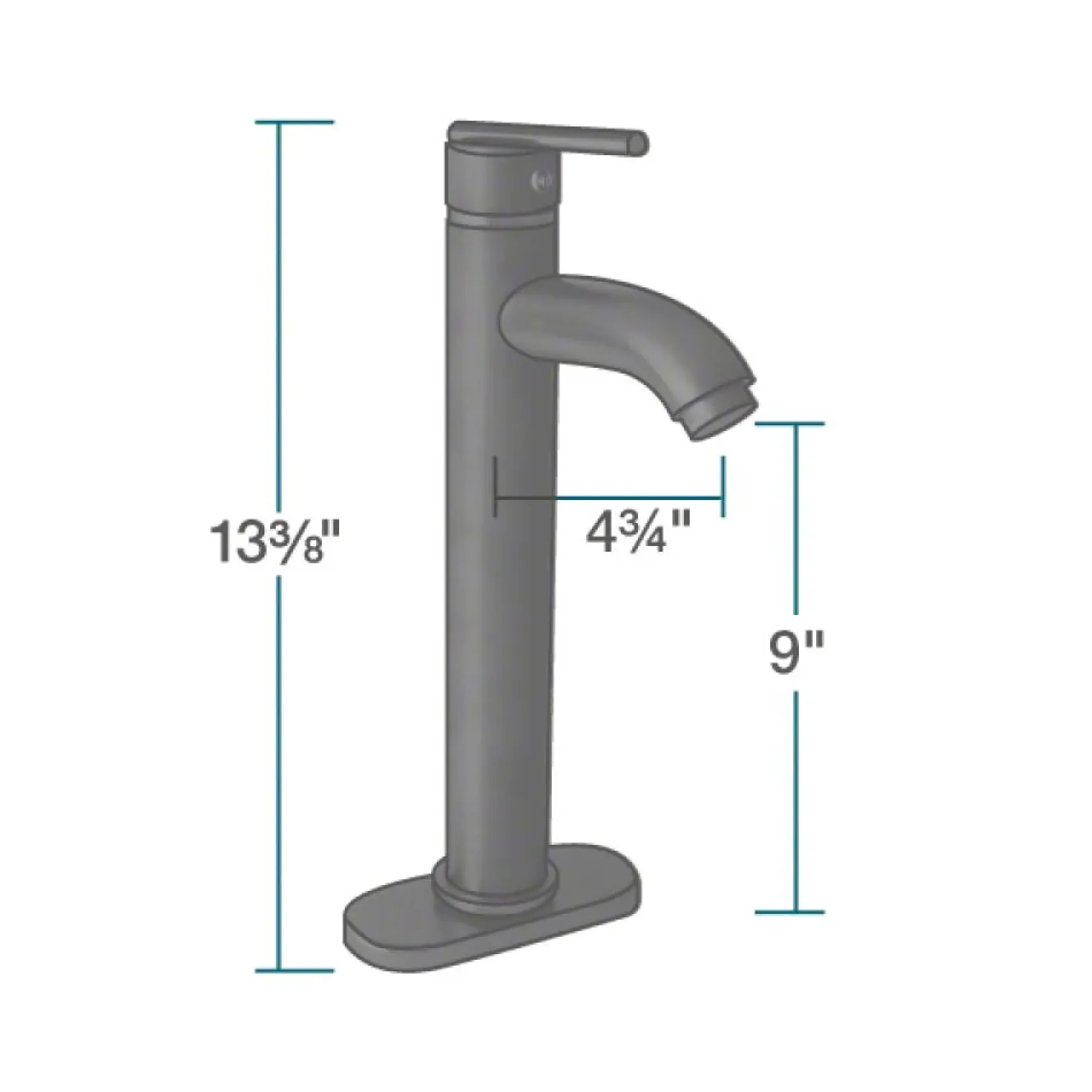 Rene 17" Specialty Glass Bathroom Sink, Smoky Black, with Faucet, R5-5012-R9-7001-ABR
