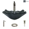 Rene 17" Specialty Glass Bathroom Sink, Smoky Black, with Faucet, R5-5012-R9-7007-BN