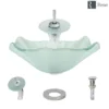 Rene 17" Specialty Glass Bathroom Sink, Frosted, with Faucet, R5-5011-WF-C