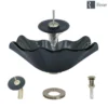 Rene 17" Specialty Glass Bathroom Sink, Smoky Black, with Faucet, R5-5012-WF-BN