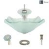 Rene 17" Specialty Glass Bathroom Sink, Frosted, with Faucet, R5-5011-WF-BN