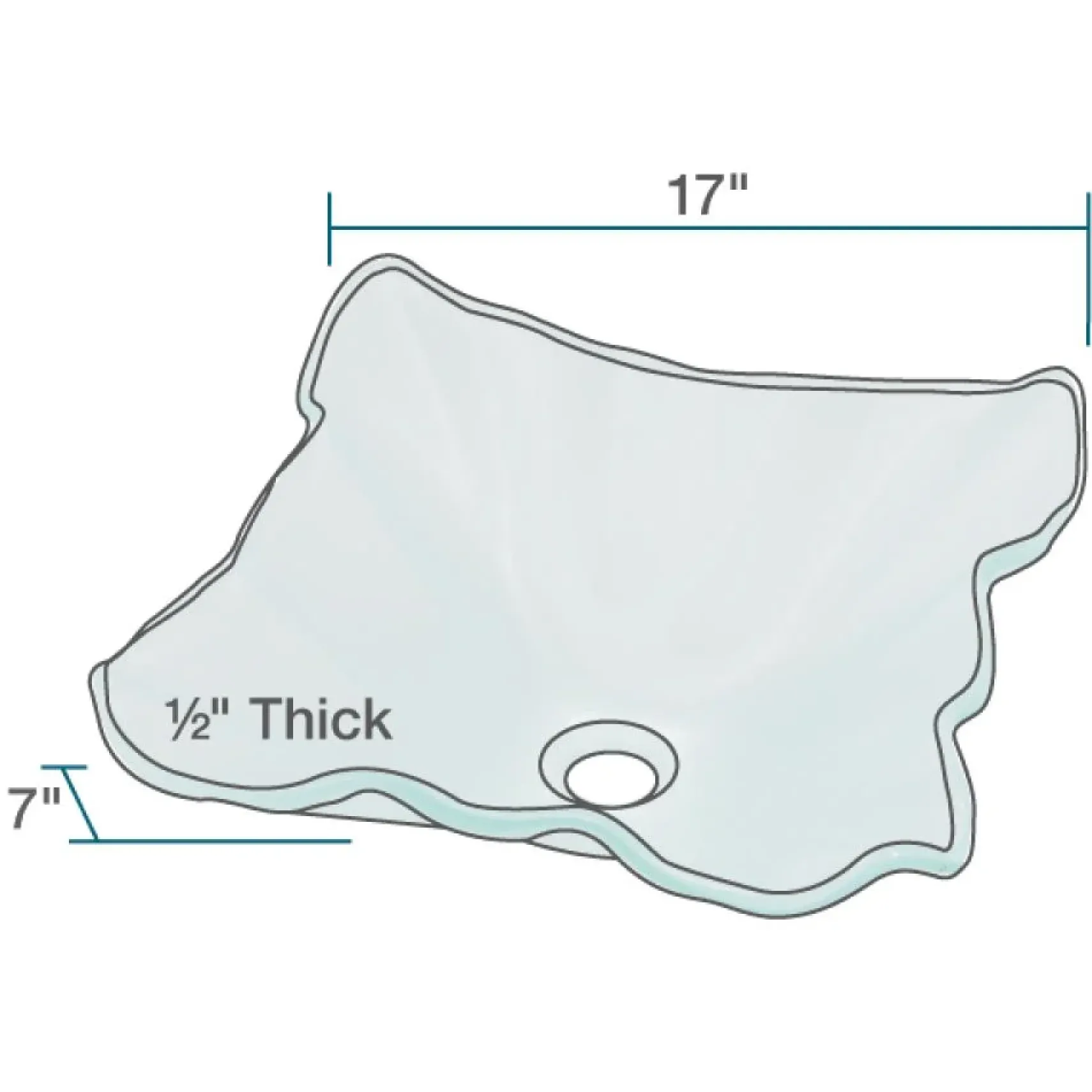 Rene 17" Specialty Glass Bathroom Sink, Frosted, with Faucet, R5-5011-R9-7003-C