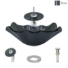 Rene 17" Specialty Glass Bathroom Sink, Smoky Black, with Faucet, R5-5012-WF-C