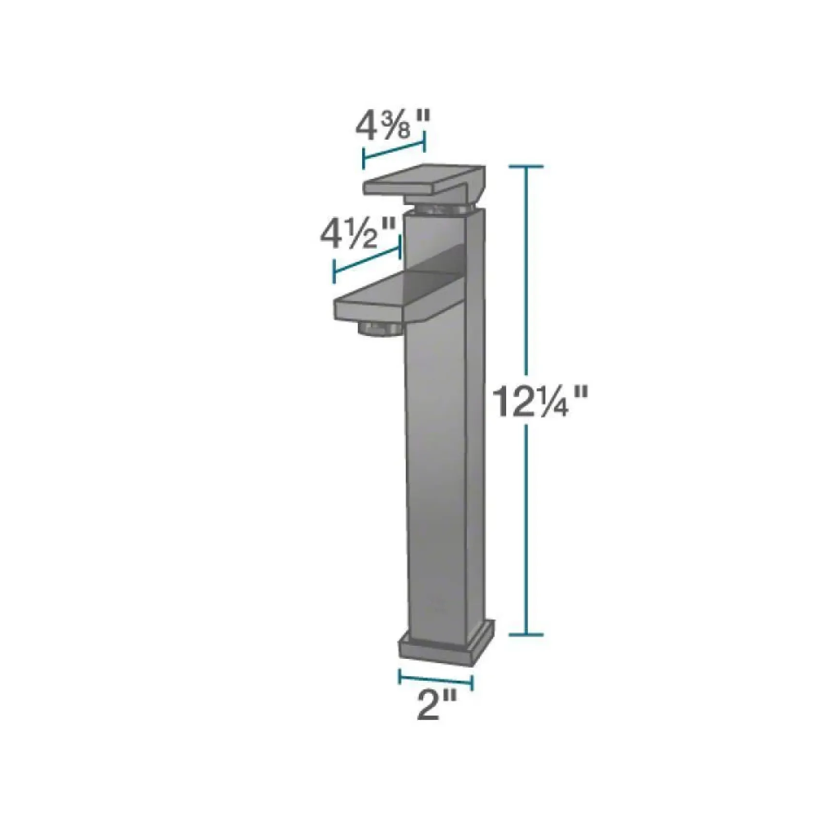 Rene 17" Square Glass Bathroom Sink, Cashmere, with Faucet, R5-5003-CAS-R9-7003-ABR