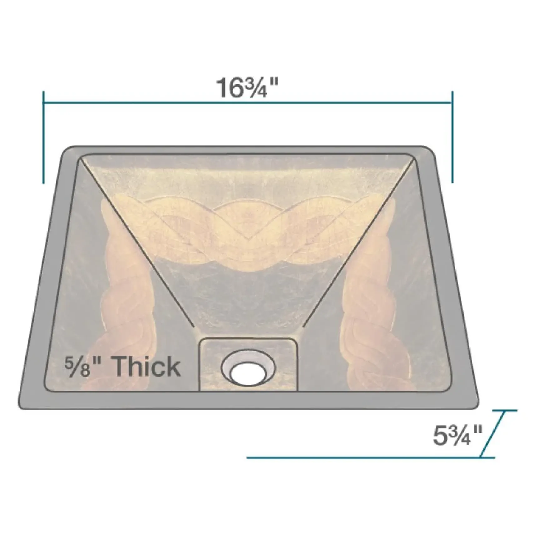 Rene 17" Square Glass Bathroom Sink, Metallic Green and Gold, with Faucet, R5-5036-WF-ORB