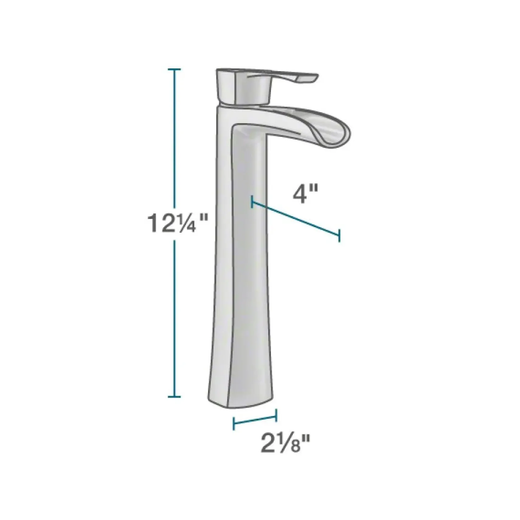 Rene 17" Square Glass Bathroom Sink, Cashmere, with Faucet, R5-5003-CAS-R9-7007-C