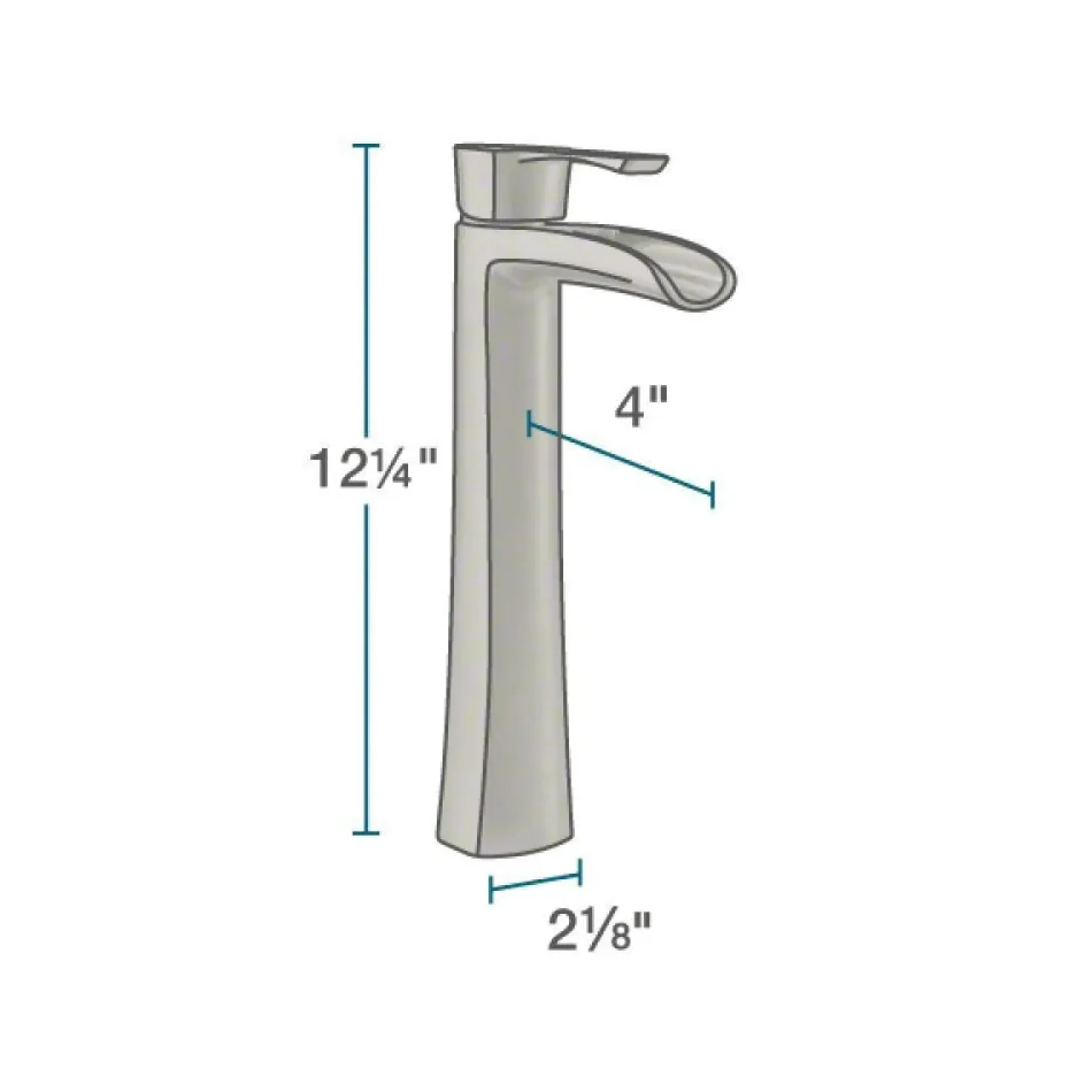 Rene 17" Square Glass Bathroom Sink, Crystal, with Faucet, R5-5003-CRY-R9-7007-BN