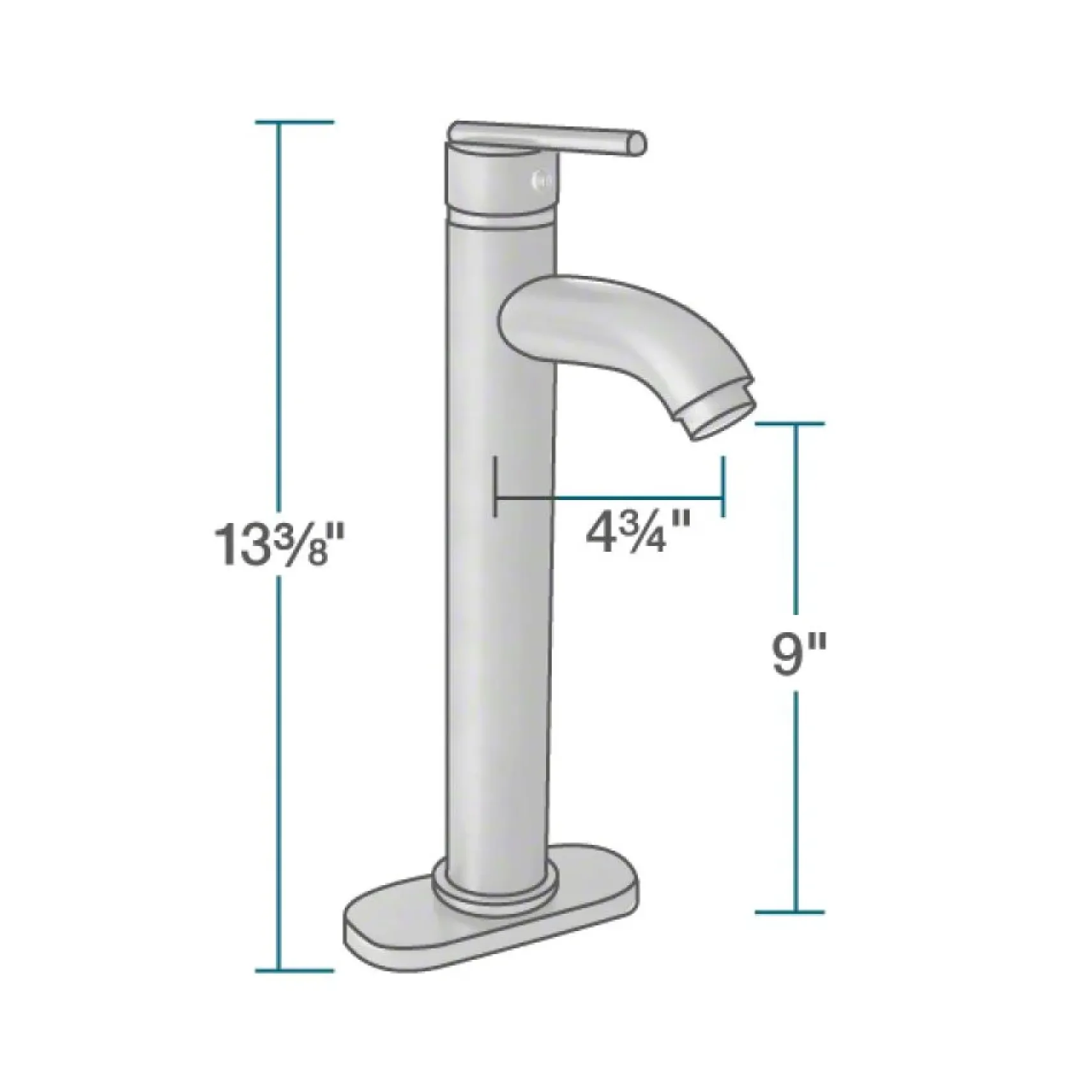 Rene 17" Square Glass Bathroom Sink, Crystal, with Faucet, R5-5003-CRY-R9-7001-C