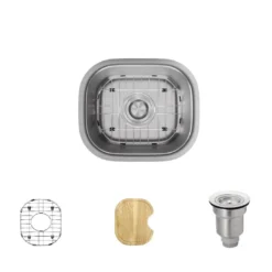 Rene 15" Stainless Steel Bar/Prep Sink, 18 Gauge, R1-1012-18
