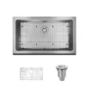 Rene 33" Stainless Steel Farmhouse Sink, 16 Gauge, R1-3001-16