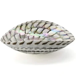 Ruvati 19 inch Murano Glass Art Vessel Seashell Decorative Pattern Bathroom Sink, Nautilus Brown, RVB3022