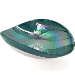 Ruvati 19 inch Murano Glass Art Vessel Seashell Decorative Pattern Bathroom Sink, Seafoam Green, RVB3056