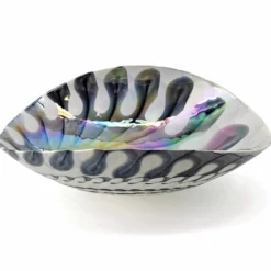 Ruvati 19 inch Murano Glass Art Vessel Seashell Decorative Pattern Bathroom Sink, Spira Luxe Pearl White, RVB3031