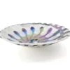 Ruvati 20 inch Murano Glass Art Drop In Round Decorative Pattern Bathroom Sink, Spira Luxe Pearl White , RVB3035
