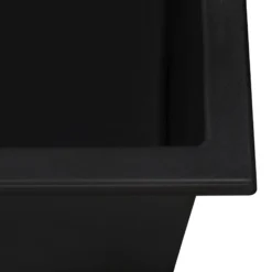 Ruvati 18 x 20 inch epiGranite Drop-in Topmount Granite Composite Single Bowl Wet Bar Prep Sink, Midnight Black, RVG1018BK