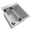 Ruvati 18 x 20 inch RV Camper Van Workstation Drop-in Topmount Bar Prep Tiny Home Sink Stainless Steel, RVH8218
