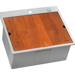 Ruvati 25 x 22 x 12 inch Drop-in Topmount Laundry Utility Workstation Sink 16 Gauge Stainless Steel, RVU6425