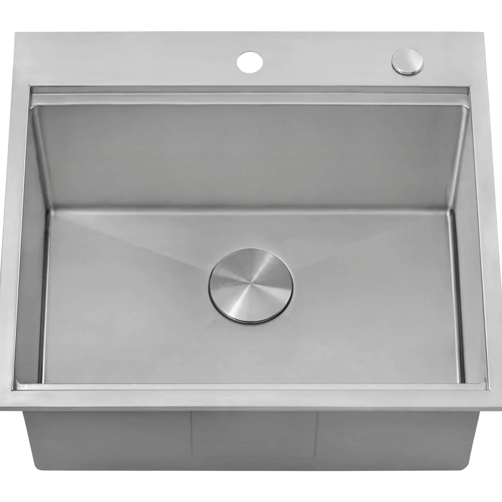 Ruvati 25 x 22 x 12 inch Drop-in Topmount Laundry Utility Workstation Sink 16 Gauge Stainless Steel, RVU6425