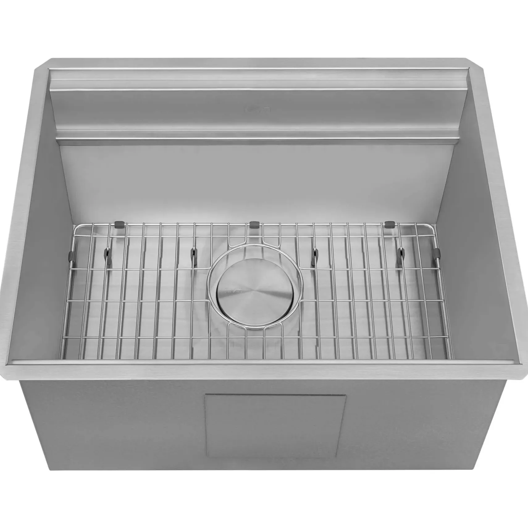 Ruvati Alto 23 x 19 x 12 inch Deep Laundry Workstation Sink with Washboard Undermount Stainless Steel, 16, RVU6525