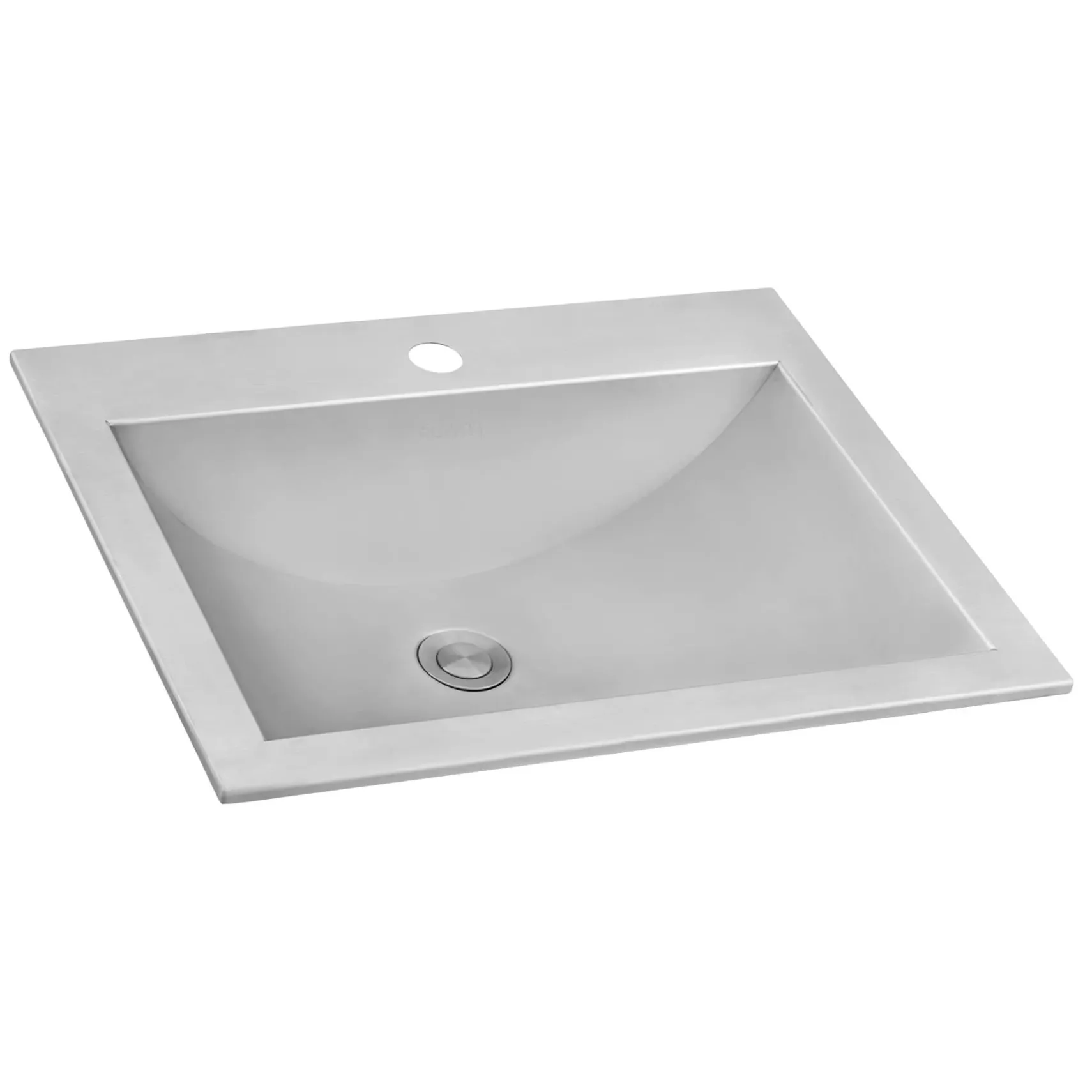 Ruvati Ariaso 21" Rectangle Drop In Stainless Steel Bathroom Sink, 16 Gauge, RVH5110ST