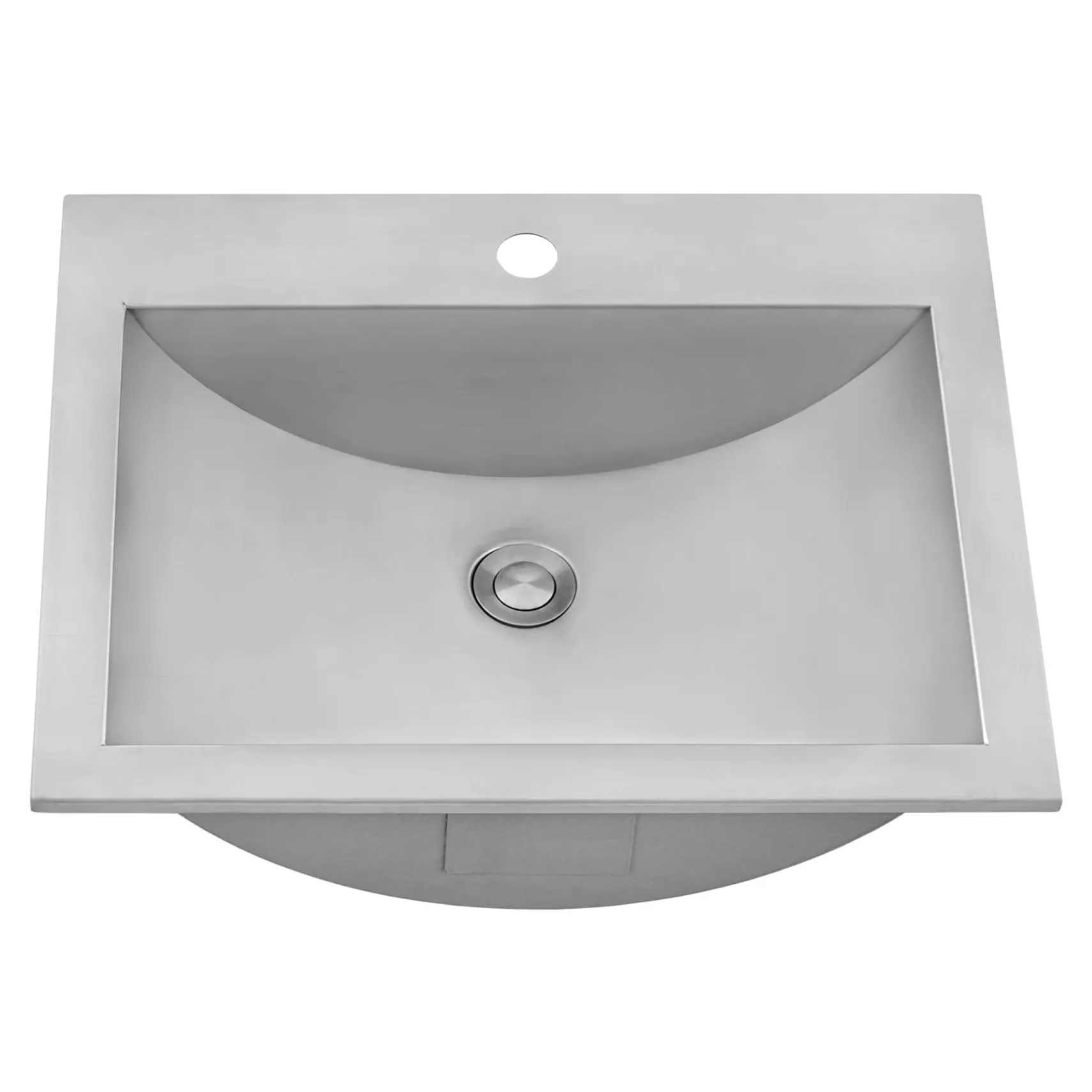 Ruvati Ariaso 21" Rectangle Drop In Stainless Steel Bathroom Sink, 16 Gauge, RVH5110ST