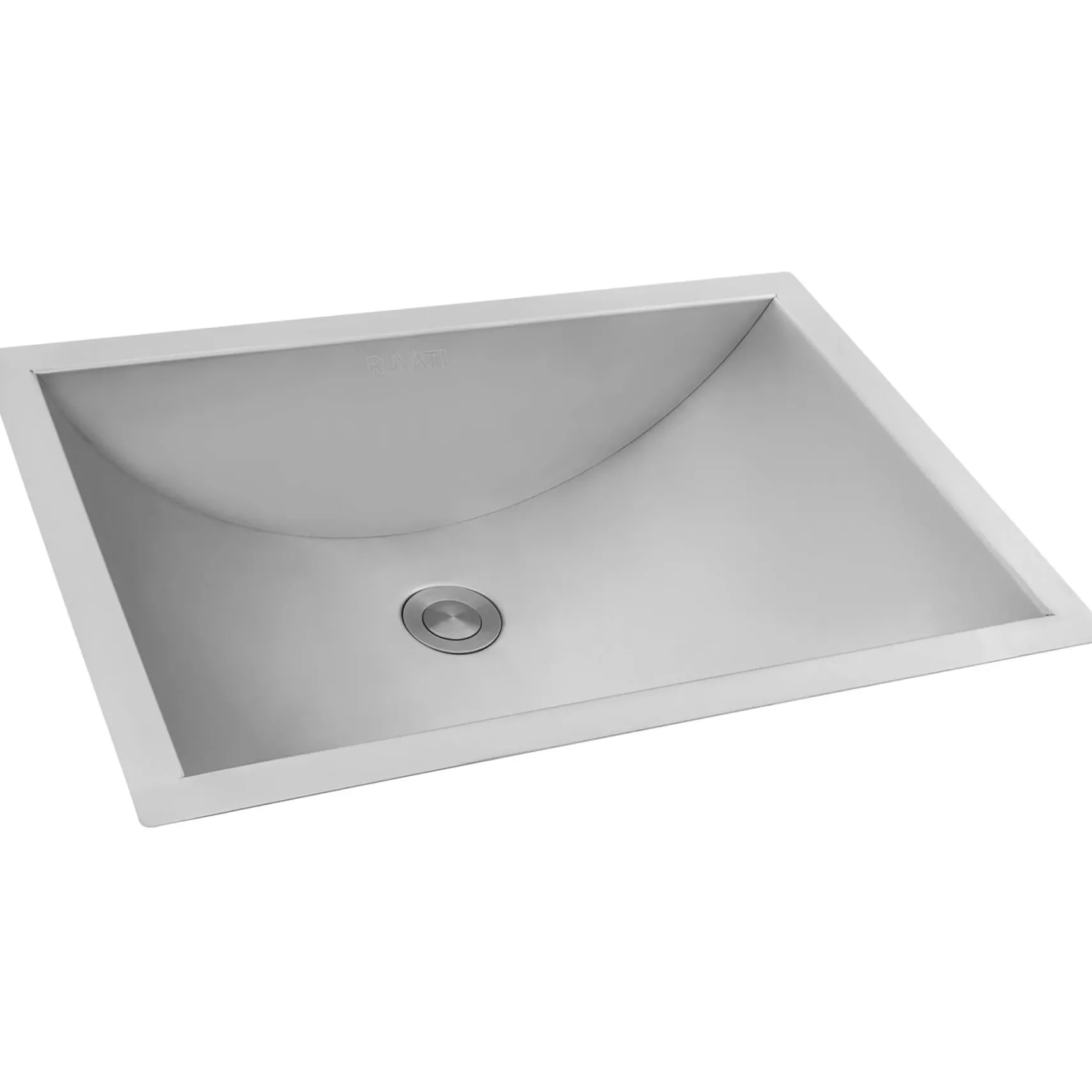 Ruvati Ariaso 20" Rectangle Undermount Stainless Steel Bathroom Sink, 16 Gauge, RVH6110