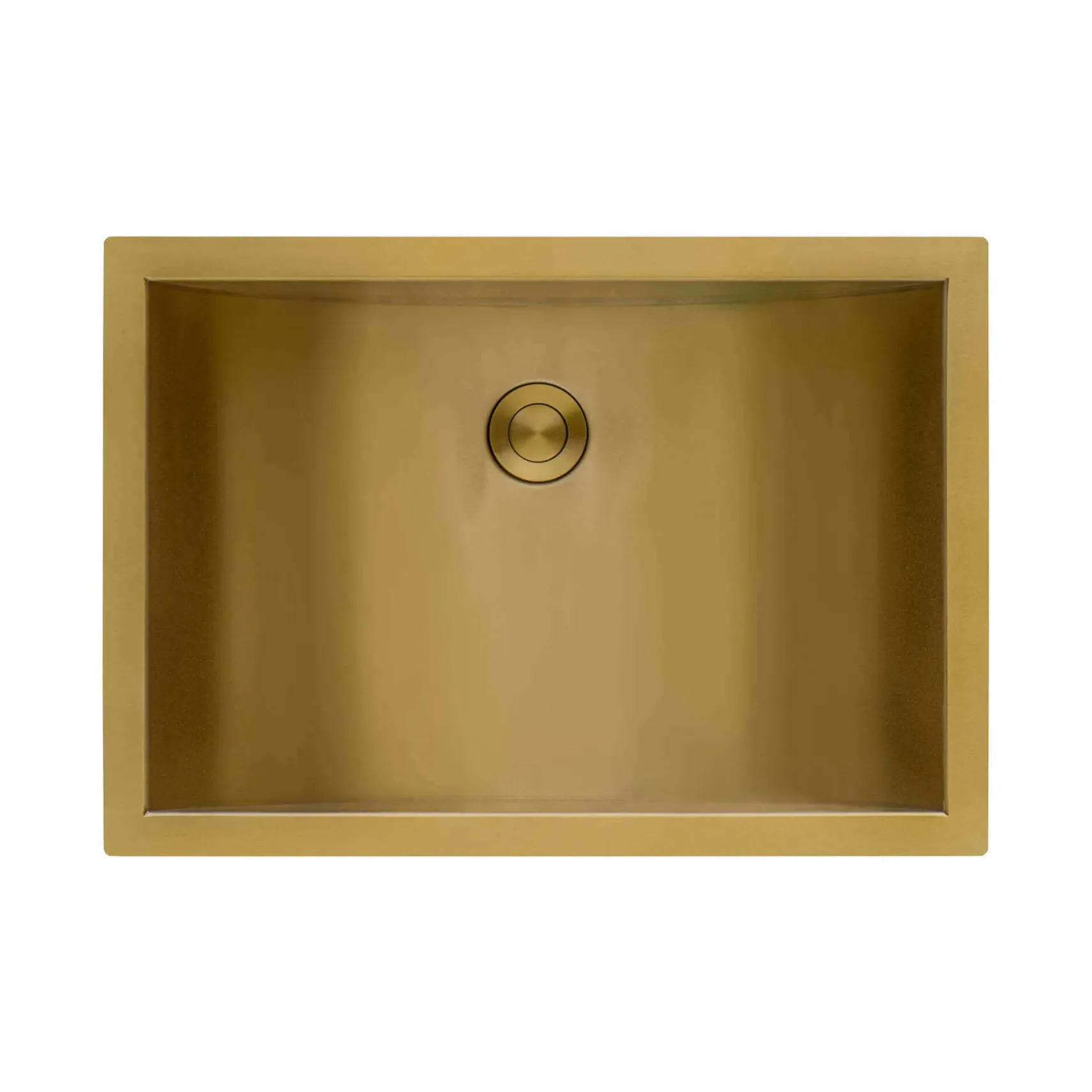 Ruvati Ariaso 16 x 13 inch Brushed Gold Polished Brass Rectangular Bathroom Sink Undermount, Stainless Steel, 16, RVH6106GG
