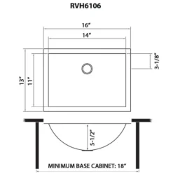 Ruvati Ariaso 16 x 13 inch Brushed Gold Polished Brass Rectangular Bathroom Sink Undermount, Stainless Steel, 16, RVH6106GG