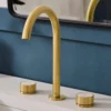 Ruvati Athena Widespread Bathroom Faucet, Brushed Gold, Knob, RVF5232SG