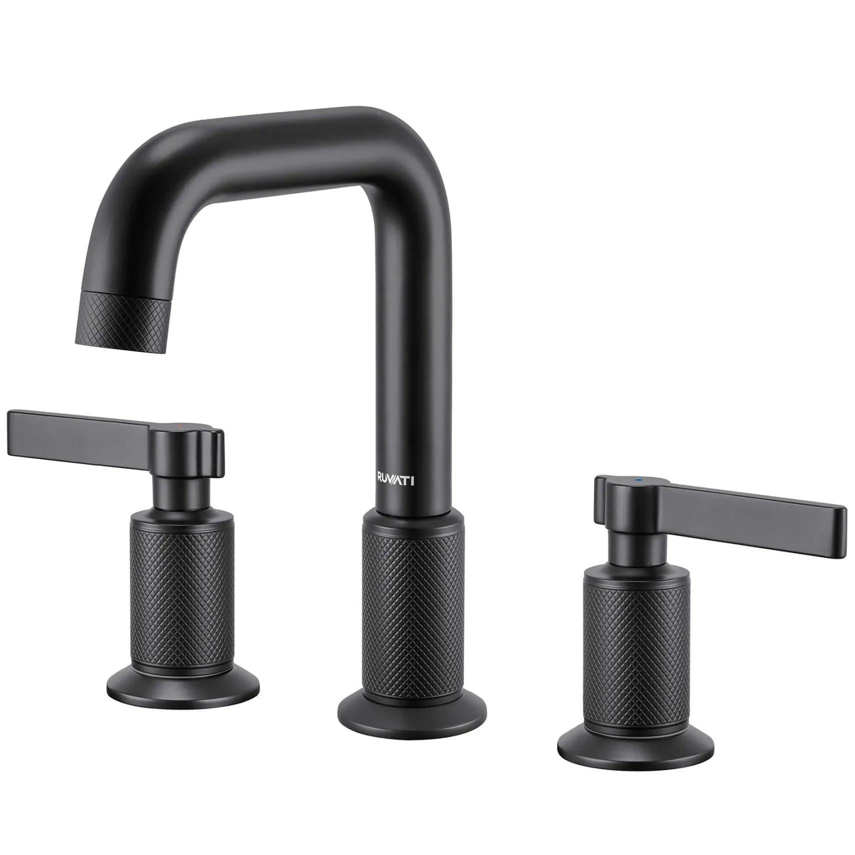Ruvati Barolo Widespread Bathroom Faucet, Matte Black, Lever, RVF5236MB