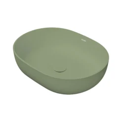 Ruvati Canali 19-inch Avocado Lime Green epiStone Solid Surface Bathroom Vessel Sink, RVB2119GN