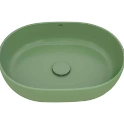 Ruvati Canali 19-inch Avocado Lime Green epiStone Solid Surface Bathroom Vessel Sink, RVB2119GN