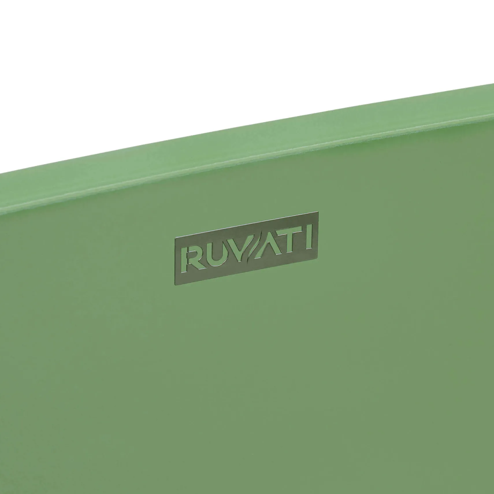 Ruvati Canali 19-inch Avocado Lime Green epiStone Solid Surface Bathroom Vessel Sink, RVB2119GN